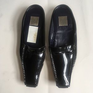 JOAN & DAVID Black Patent Leather Slip- In